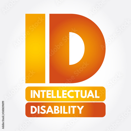 ID - Intellectual Disability acronym, medical concept background