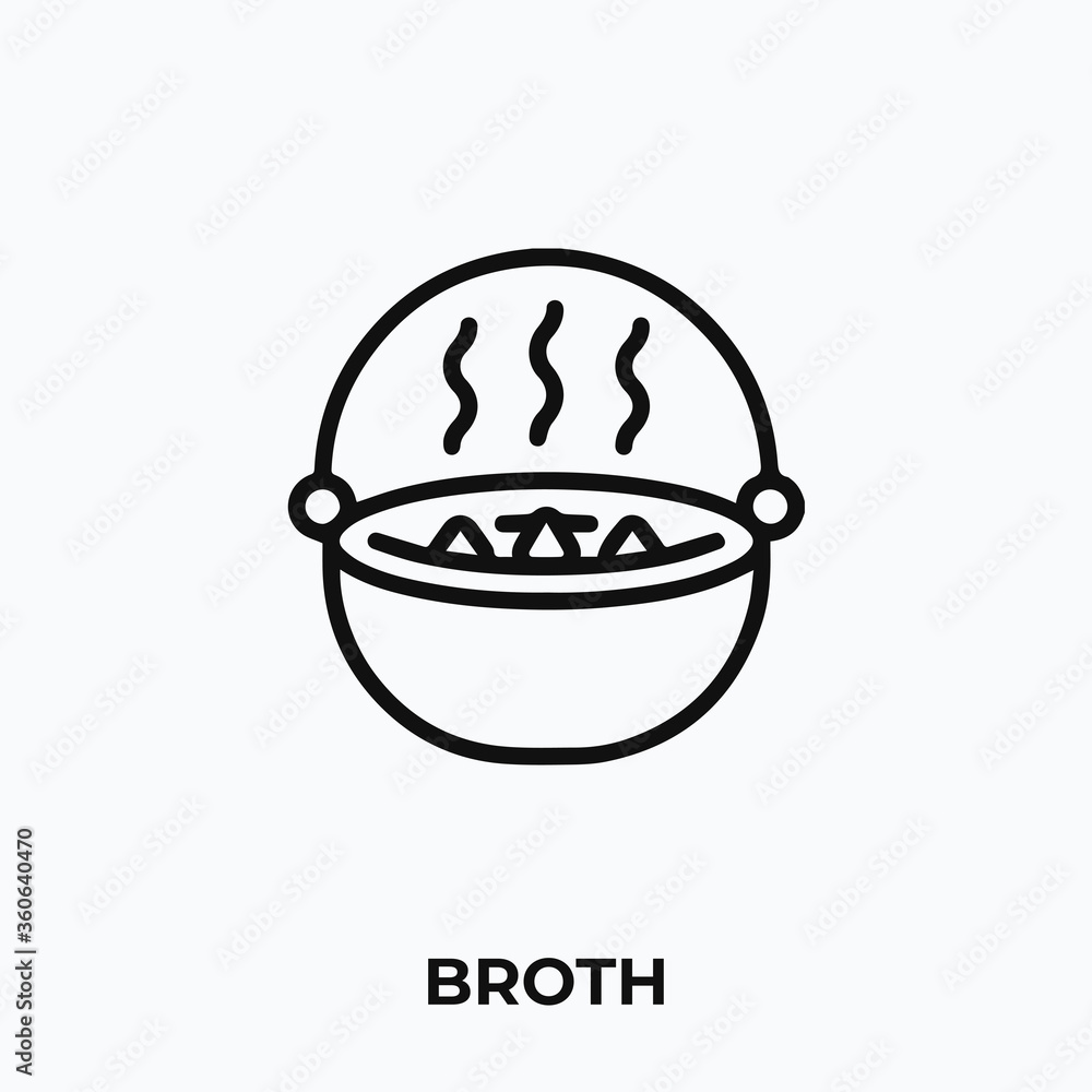 broth icon vector. broth sign symbol for your design. broth icon vector. broth sign symbol for your design.