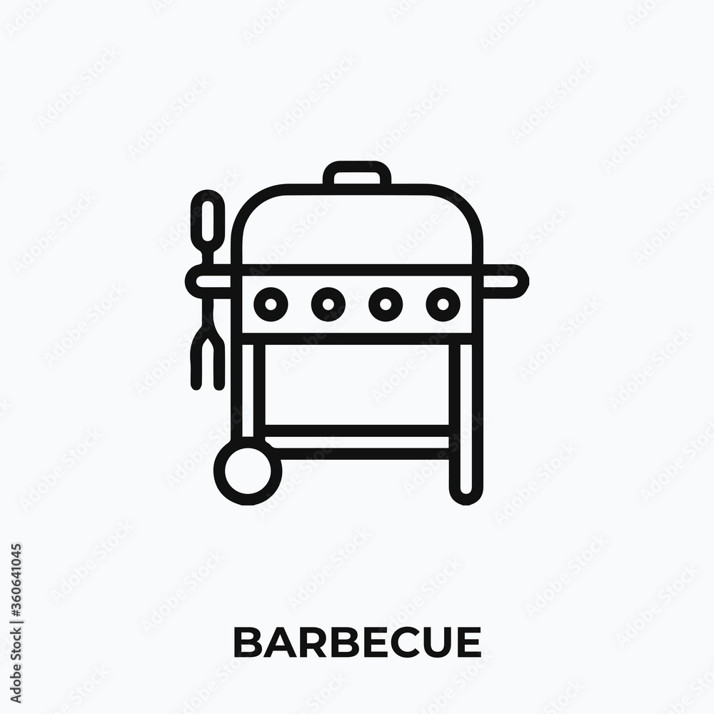 barbecue icon vector. Barbecue sign symbol for your design. barbecue icon vector. Barbecue sign symbol for your design.