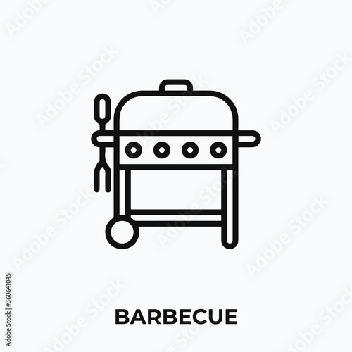 barbecue icon vector. Barbecue sign symbol for your design.
