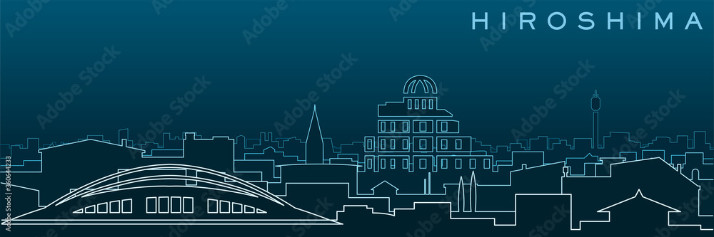 Hiroshima Multiple Lines Skyline and Landmarks Hiroshima Multiple Lines Skyline and Landmarks