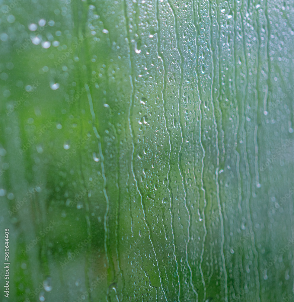 Raindrops on a wet foggy window Raindrops on a wet foggy window