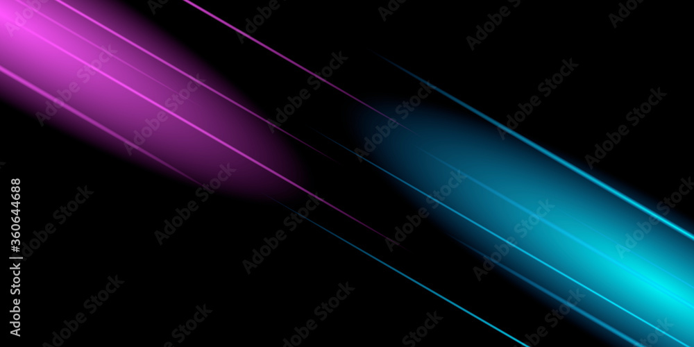 3D light neon esport game background. Dark black neutral abstract background for presentation design