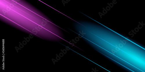 3D light neon esport game background. Dark black neutral abstract background for presentation design photo