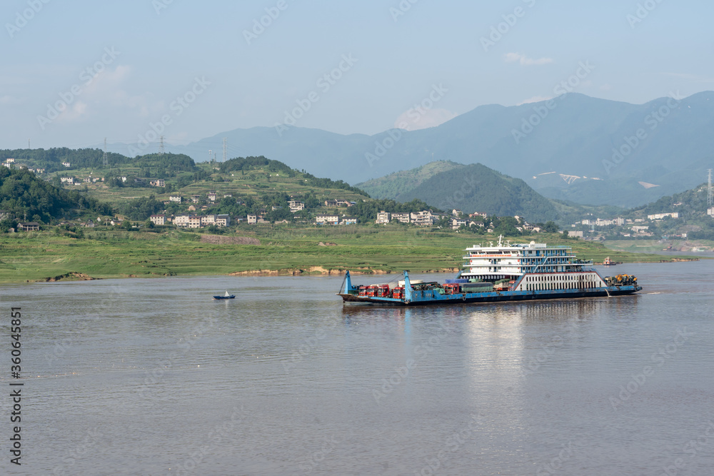 Vehicle Ferry on the Yantze River, China