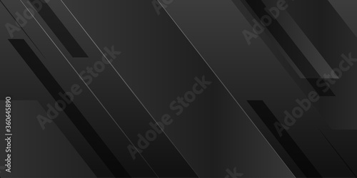 Simple 3D black background. Flat black gradation wavy background. Vector illustration design for presentation, banner, cover, web, flyer, card, poster, wallpaper, texture, slide, magazine, and powe