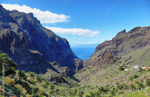 Breathtaking landscape in road to Masca, small village in Tenerife island, Spain © estivillml