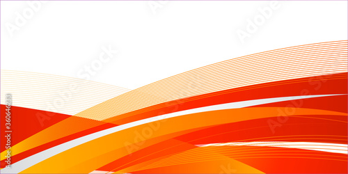 Orange white wave abstract presentation background. 
Hi-tech orange shapes abstract vector background. 
Abstract orange waves - data stream concept.