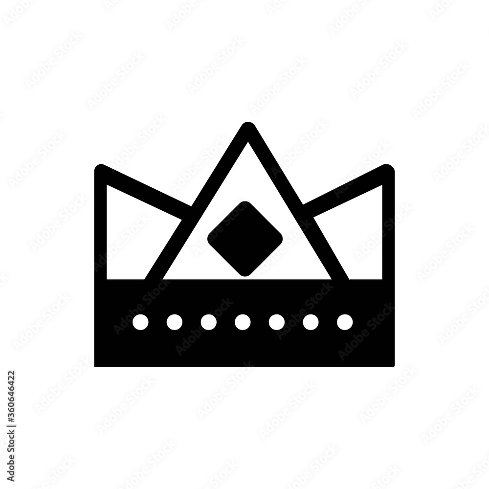 Crown line icon illustration on white background. Royal family, aristocracy sign. Crown line icon illustration on white background. Royal family, aristocracy sign.