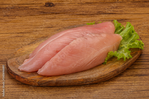 Raw turkey breast for cooking