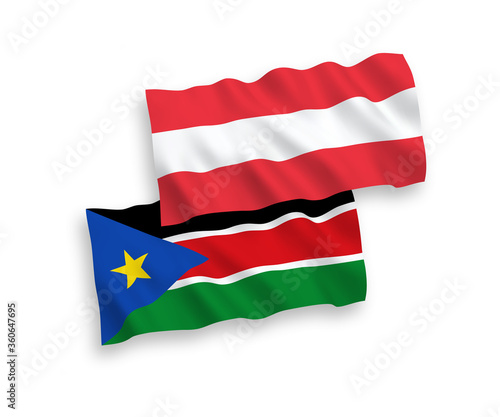 Free Download Flags of Austria and Republic of South Sudan on a white background - GFXLoad