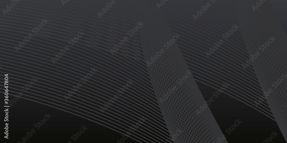 Abstract black tech wavy banner design. Vector illustration design for presentation, banner, cover, web, flyer, card, poster, wallpaper, texture, slide, magazine, and powerpoint. Abstract black tech wavy banner design. Vector illustration design for presentation, banner, cover, web, flyer, card, poster, wallpaper, texture, slide, magazine, and powerpoint.