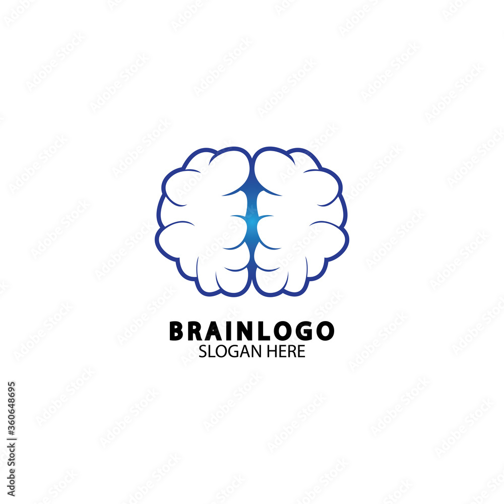 Brain logo designs concept vector, Health Brain Pulse logo, Brain care logo template vector Brain logo designs concept vector, Health Brain Pulse logo, Brain care logo template vector