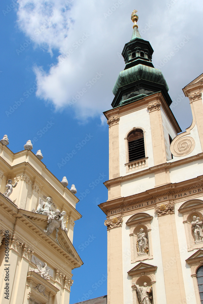 baroque church (Jesuitenkirche) in vienna (austria)