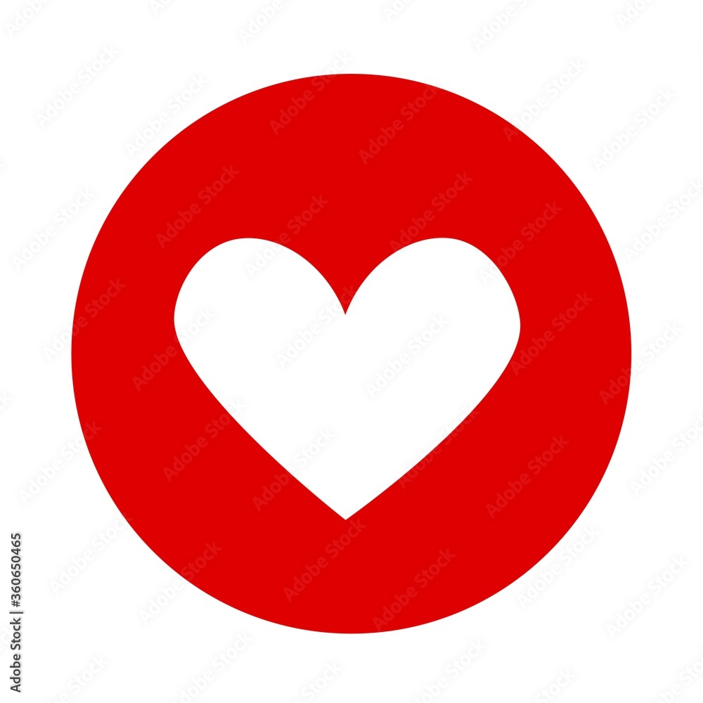 Icon with white heart sign on red background. Medical symbol Icon with white heart sign on red background. Medical symbol