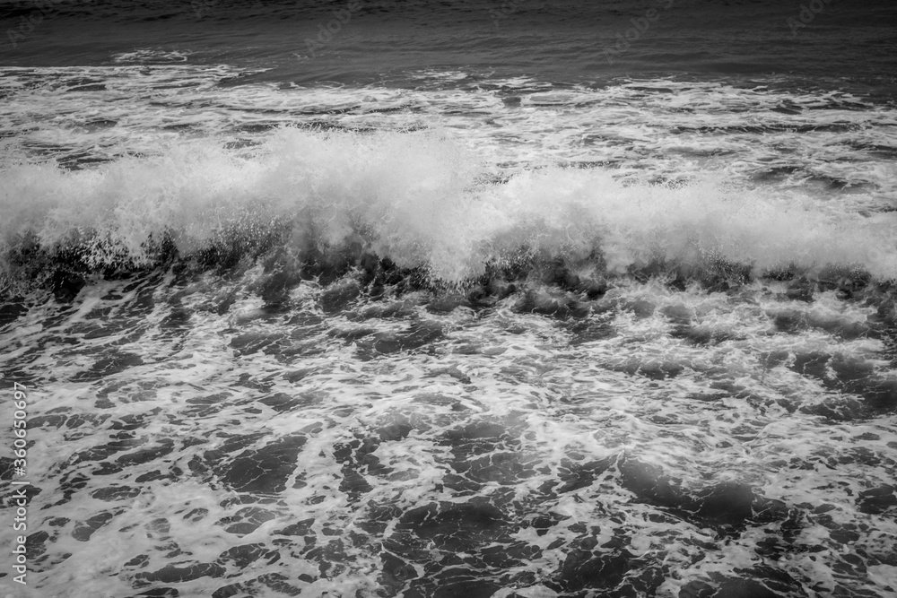 Wild ocean. Waves, stormy sea.