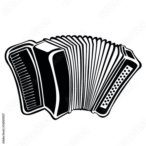 Vector image of an accordion