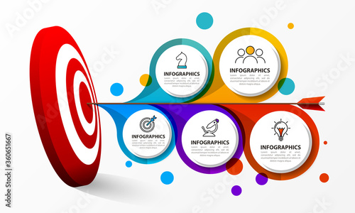 Infographic design template. Creative concept with 5 steps