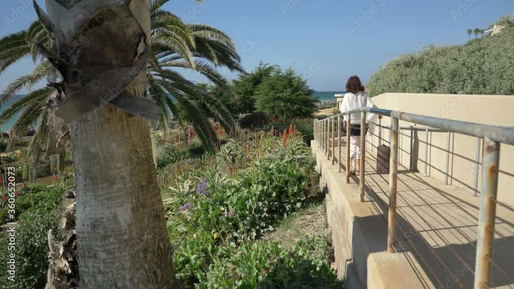 Happy woman in Linda Lane Park in San Clemente California Happy woman in Linda Lane Park in San Clemente California