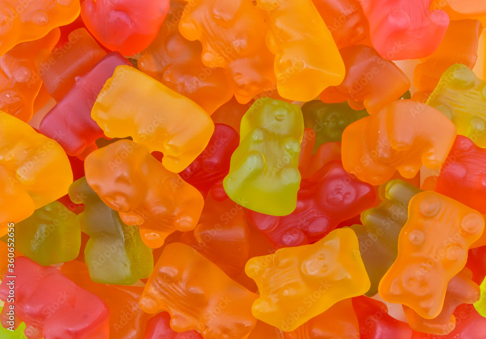 Gummy bear fruit jelly candy background Gummy bear fruit jelly candy background