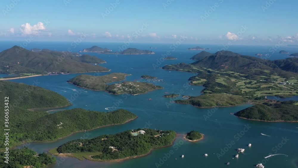 Beautiful island and sea ocean from top Beautiful island and sea ocean from top