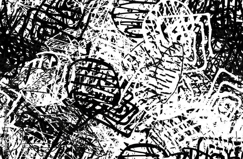 Grunge background black and white. Texture of chips, cracks, scratches, scuffs, dust, dirt. Dark monochrome surface. Old vintage vector pattern Grunge background black and white. Texture of chips, cracks, scratches, scuffs, dust, dirt. Dark monochrome surface. Old vintage vector pattern