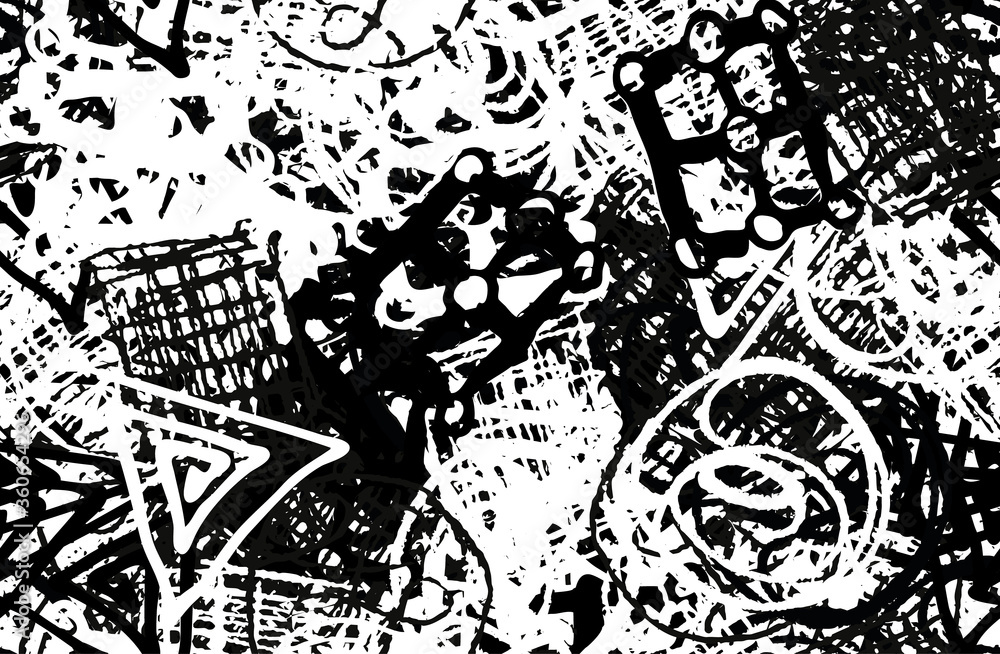 Grunge black and white. Chaotic seamless background. Repeating abstract texture. Monochrome camouflage Grunge black and white. Chaotic seamless background. Repeating abstract texture. Monochrome camouflage
