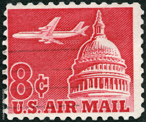 USA - 1962: shows Jet Airliner Over Capitol, 1962