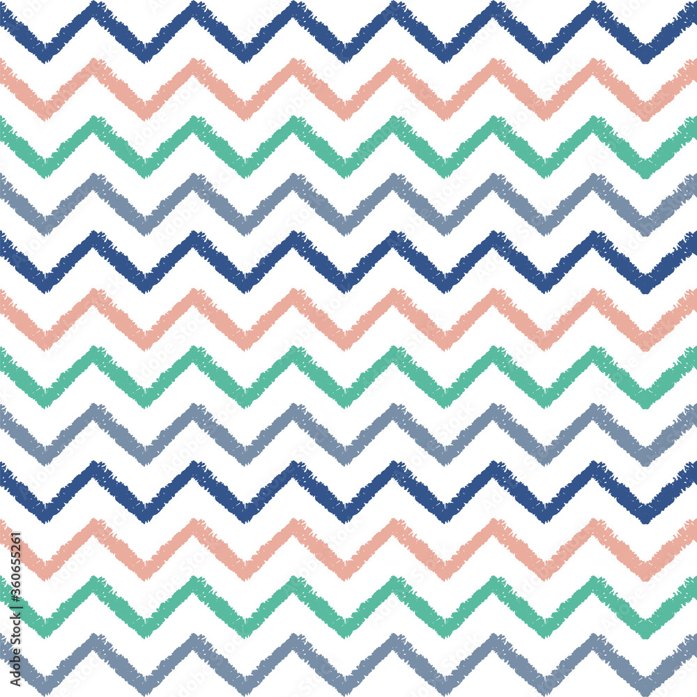 Vector colourful chevrons seamless pattern print background Vector colourful chevrons seamless pattern print background