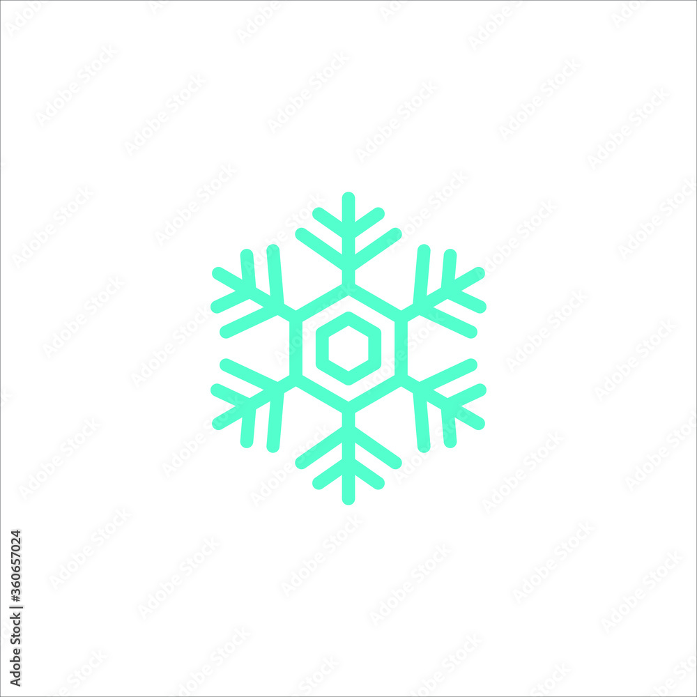 Snowflake winter icon vector illustration