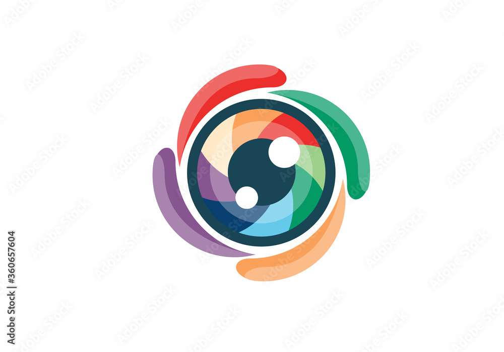 Colorful Eye icon - eye symbol. flat eye sign vector Colorful Eye icon - eye symbol. flat eye sign vector