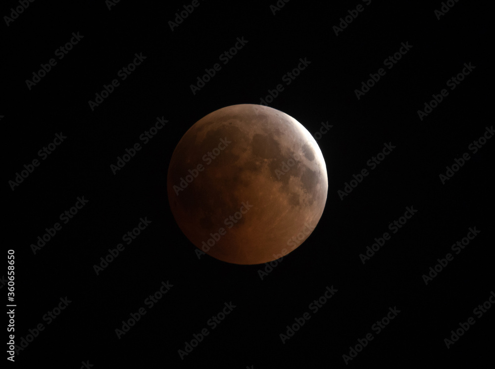 Start of Total lunar eclipse observed on 27-28 July 2018 at Bahrain Start of Total lunar eclipse observed on 27-28 July 2018 at Bahrain