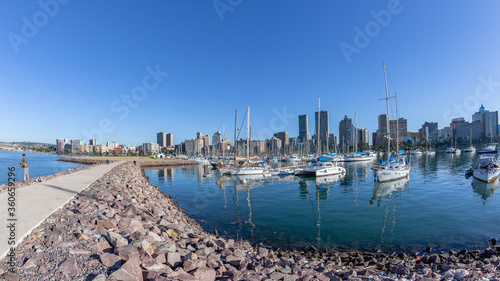 Durban Harbor Point Marina Yachts Boats Building Apartments City Landscape