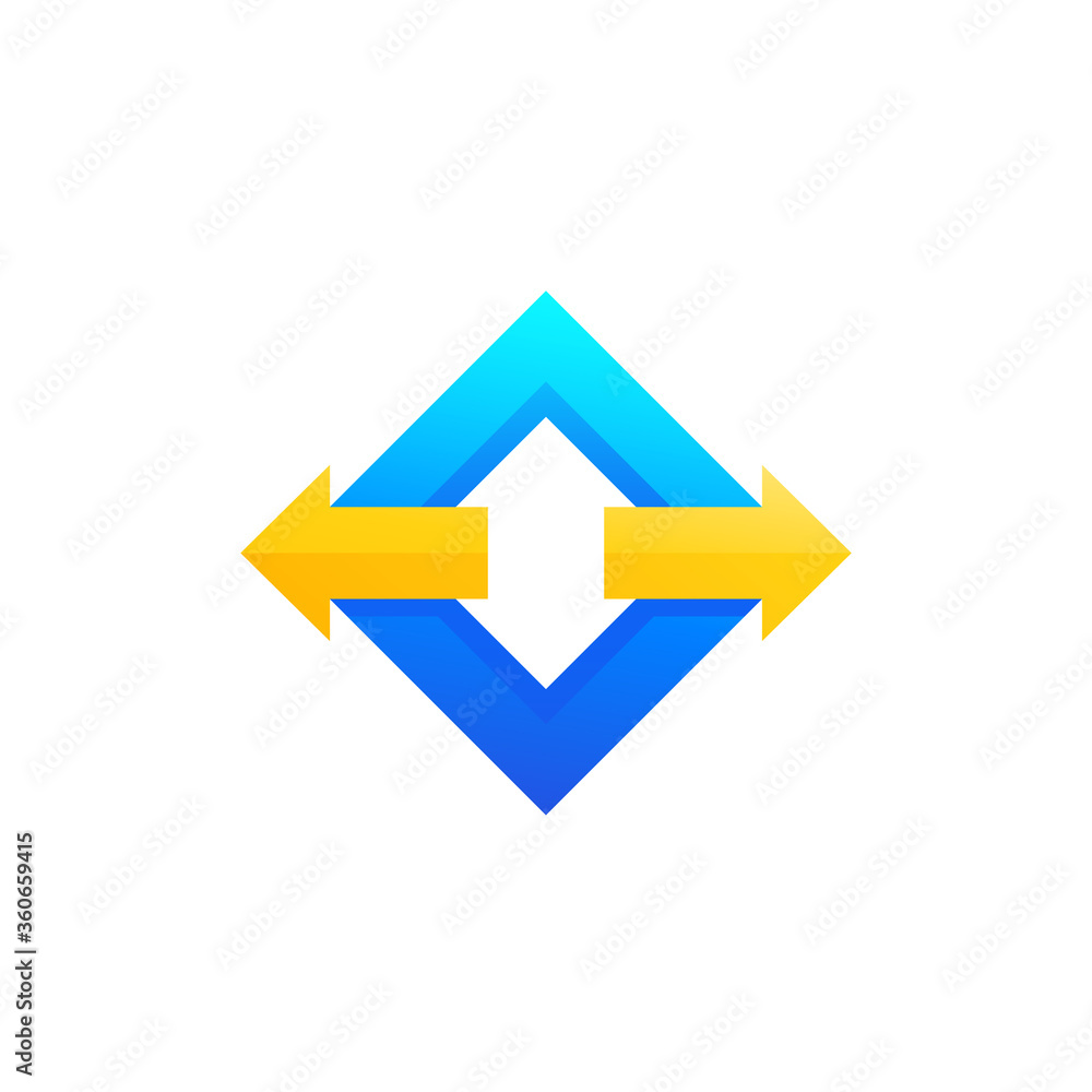 arrows pointed in two directions, logo design arrows pointed in two directions, logo design