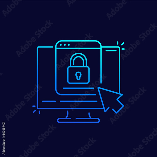 access to page line icon for web