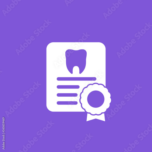 dental certificate icon for web