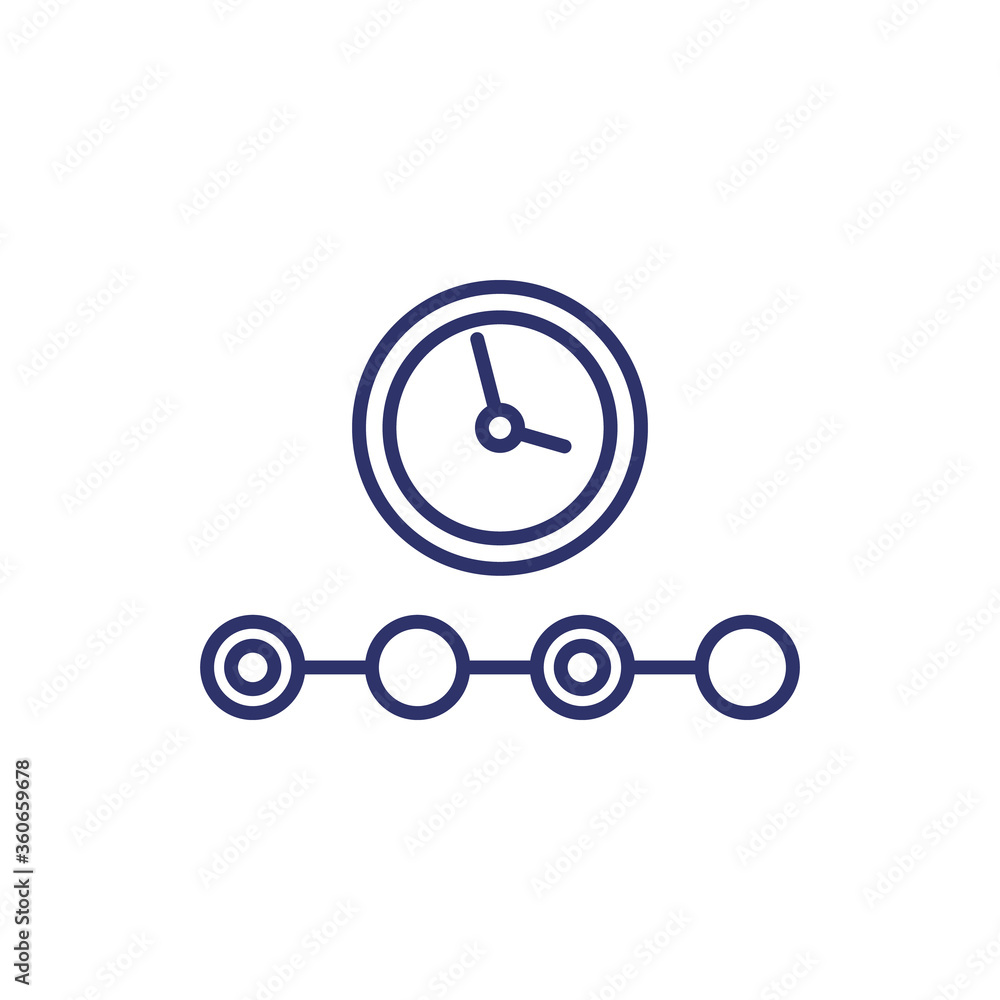 timeline line icon on white timeline line icon on white