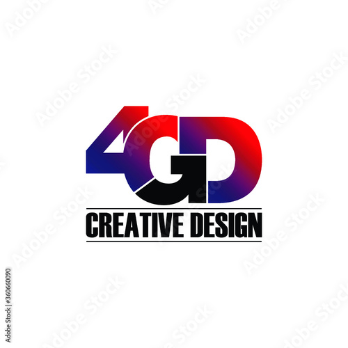 Letter 4GD logo icon design vector. monogram logo vector illustration