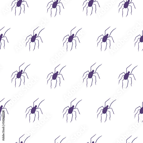 Spiders seamless pattern. Halloween background. © Милана Павлова
