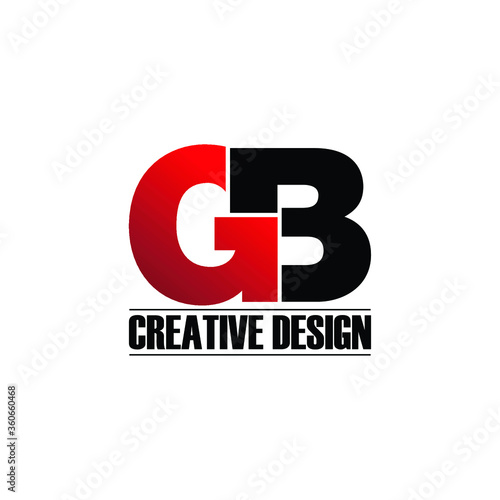 Fototapete Letter GB logo icon design vector