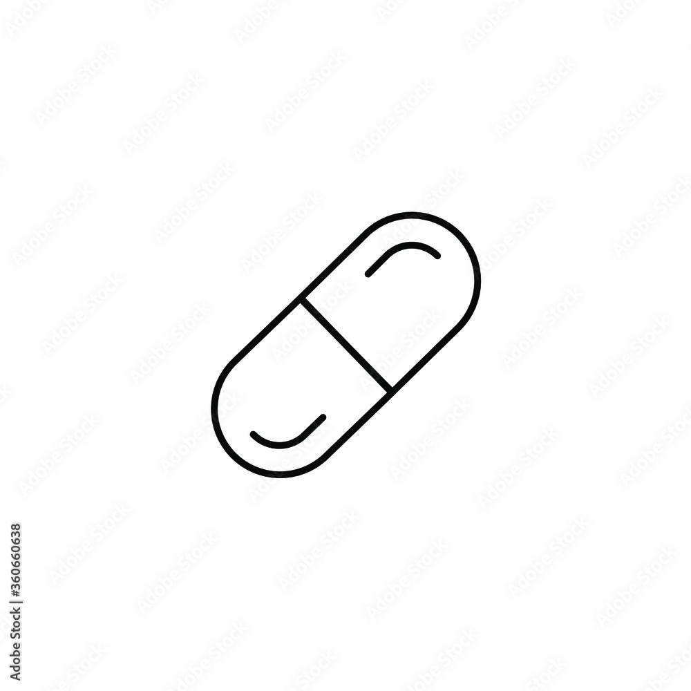 Capsule vector solid black glyph flat icon, medical icon Capsule vector solid black glyph flat icon, medical icon