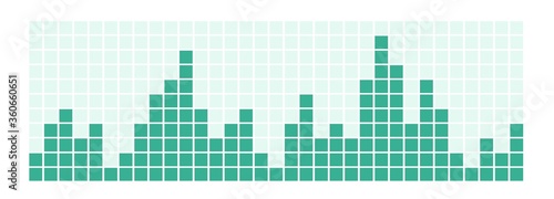 Bar chart steps diagram. Data graph chart steps, squares, vector