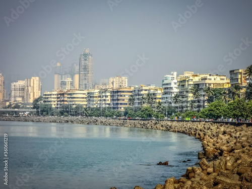 Photography Queen's Necklace Mumbai, India, famous landmark in Mumbai attracted by many tour