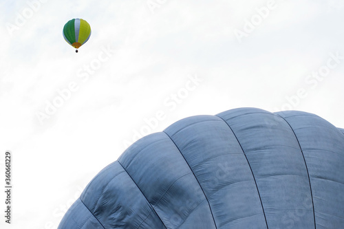 Coloful ballooons in the air on the european balloon festival, Igualada, Spain. photo