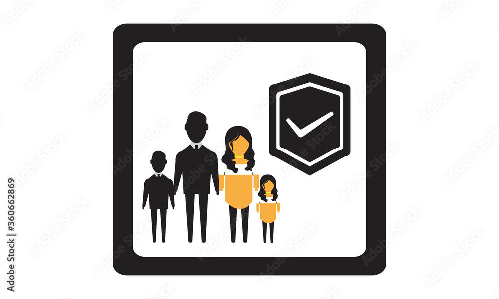 Family security and safe icon Family security and safe icon