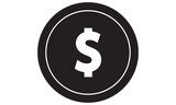 Dollar coin icon. vector graphics