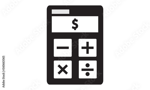 Accounting calculator icon. vector graphics