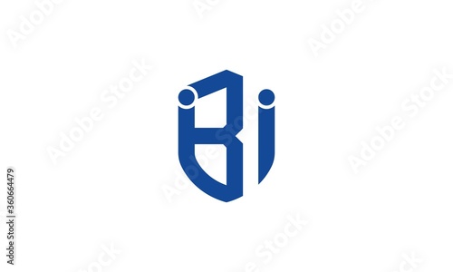 b, i, bi logo, abstract, business, sign, blue,  icon, design, initial