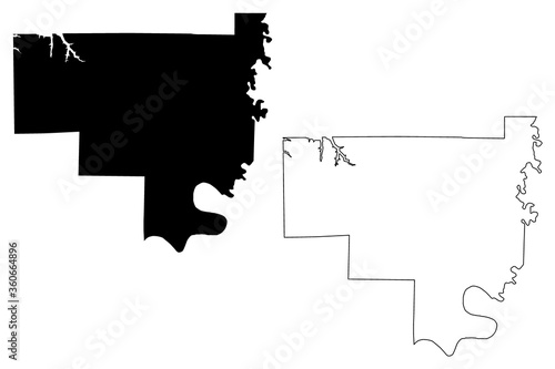 Crawford County, Indiana (U.S. county, United States of America, USA, U.S., US) map vector illustration, scribble sketch Crawford map photo