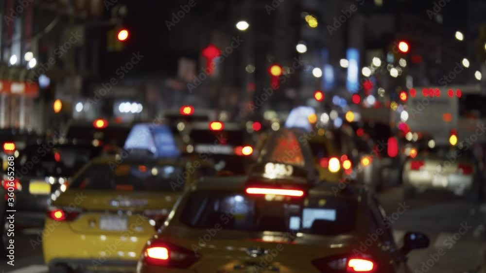 NYC congested busy street traffic by night, unrecognizable commuting cars
NYC congested busy street traffic by night, unrecognizable commuting cars